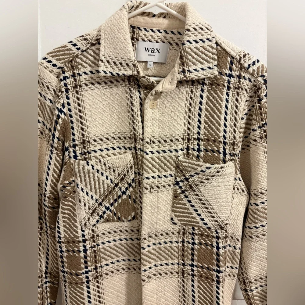 Wax London Whiting Overshirt Ecru Beige - Picture 4 of 9